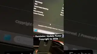 Reminder 4: Update Footer Copyright to 2026 #seoupdate #seo #seo2026 #seooptimisation #footerdesign