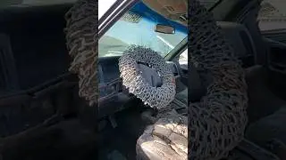 Off the chain!! #kansascity #steeringwheel #wrappedinchains