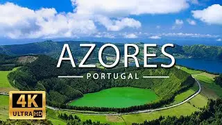 FLYING OVER AZORES (4K UHD) - Relaxing Music Along With Beautiful Nature Videos - 4K Video Ultra HD