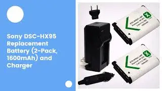 Sony DSC-HX95 Replacement Battery (2-Pack, 1600mAh) and Charger