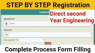Registration Form Filling Process Direct Second Year Engineering 2021 | DSE Registration Form 2021