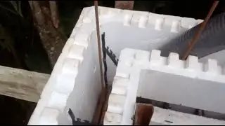 ENCHENDO PAREDES DE ISOPOR COM CONCRETO! 60 METROS de Mangueira. Bomba de Concreto Inttermaq