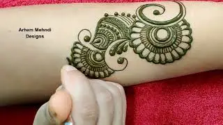 Karwachauth Special || Easy and Simple Arabic Mehndi Design for Hand || Arham Mehndi Designs