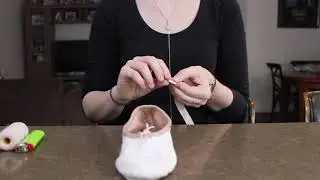 Sewing ballet ribbons
