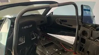 Prepping the S13 for a roll cage!!