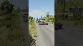 BeamNG Drive Realistic Freeway Crashes #127 #shorts #dangerousovertaking #speedaccident #crashmoment