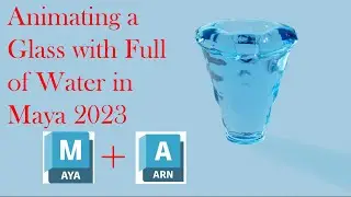 Animating a Glass with Full of Water in Maya 2023 with Arnold Renderer(HDRI image)🍵