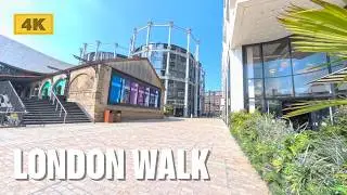 London Off The Beaten Path: 4K London Walking Tour - Sunny - Coal Drops Yard, Granary Sq, Pancras Sq