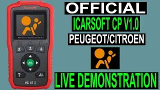 iCarsoft CP v1.0 Airbag Light Reset Demo Peugeot Citroen Warning  Fault A202