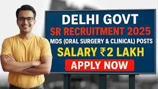 🚨 MAMC Delhi SR Recruitment 2025 OUT! 8 MDS Clinical Posts 🔥 Salary ₹2 Lakh+ | Apply Now!