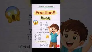 Fractions made EASY 😍✍️No fear&hellip; only clear steps!Follow @Avinya e-learning 📚✨ #fractions