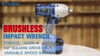 Cordless impact wrench 1000Nm Torque / Бесщёточный ударный гайковёрт GALAXIA 95305