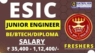 ESIC RECRUITMENT 2023 | JUNIOR ENGINEER | 68 POSTS | BE/BTECH/DIPLOMA | ₹ 35,400 -1,12,400 |FRESHERS