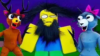 Growing Up Noob: Hairy Monster - 99 Nights with the Deer (Official Music Video) - Roblox Animation