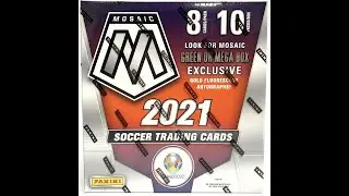 Panini Mosaic UEFA Euro 2020 Soccer Mega Box (Gold Fluorescent Parallels)
