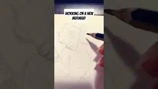 Drawing the last lines for this sketch #mermaiddrawing #mermaidillustration #mermaidart #drawing