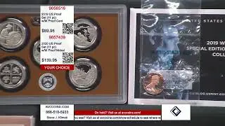 2019 US Proof Set (11 pc) - w/ W Proof Cent & 2020 United States Proof Set - 11 coins w/ W Nickel