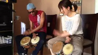 Ayumi Suzuki taking a private lesson with virtuoso percussionist, Anthony Carrillo