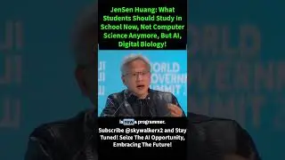 JenSen Huang: What Students Should Study In School Now, Not Computer Science Anymore......
