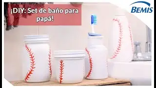 &iexcl;DIY: Set de ba&ntilde;o de beisbol para pap&aacute;!