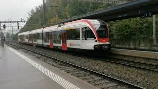 SBB Train Arriving At Eglisau Switzerland 