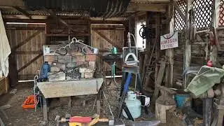 Blacksmith's forge, anvil for ironwork and various tools, Hamilton Pastoral Museum, Victoria