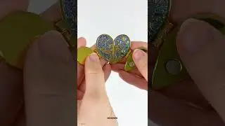 [디즈니 프린세스] 이중 하트 경첩뱃지 소개 Disney Princess Heart Hinged Badge