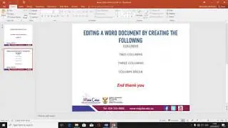 Computer Practice N4 - (Basic editing of a Word Document - Part 10) - Mr. M.H. Mahlalela