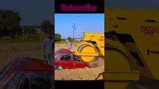 Road Roller VS Car || amazing experiment #shorts @CrazyXYZ