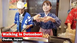 Walking in Dotonbori, ASMR ⛩️ Explore Japan Trip, Travel Vlog, Episode 20.3