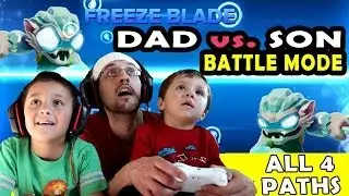 Dad vs. Son Skylanders Swap Force Battle Mode FREEZE BLADE (All 4 Paths) PVP Arena