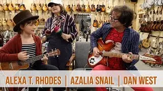 Alexa T. Rhodes, Dan West & Azalia Snail at Norman's Rare Guitars