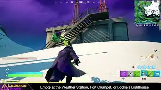 Emote at the Weather Station, Fort Crumpet, or Lockie's Lighthouse | DIRE Stage 1 - Fortnite