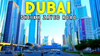 Dubai SHEIKH ZAYED ROAD |4K| Dubai Walking Tour 2022 🇦🇪