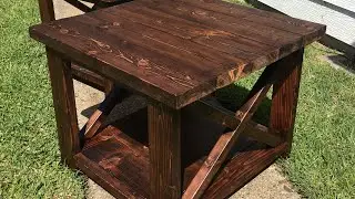DIY Rustic End Table / Farmhouse Style
