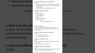 Java interview important questions👍#btech #bca#interview#important#java#coding#viralshorts#trending