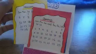 how to make DIY mini calendar ❤️
