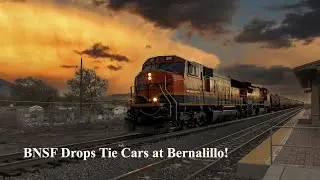 BNSF Drops Tie Cars at Bernalillo!