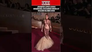 Jennifer Lopez Looks Bombshell In Daring Dress At Golden Globes 2026 Red Carpet | Watch #shorts