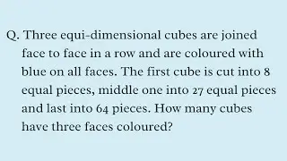 Cube Coloring Puzzle 🟦🧊 | How Many Cubes Have 3 Faces Colored? | #018