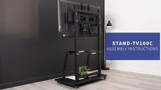 STAND-TV100C Heavy Duty Mobile TV Cart Assembly by VIVO