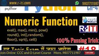 Python Numbers function | eval() function in python | pow Function in python | Python book pdf
