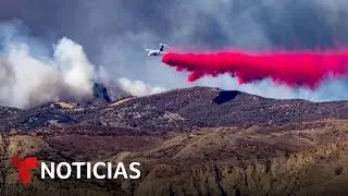 En pocas horas un nuevo incendio devora 5,000 acres al norte de Los Ángeles | Noticias Telemundo