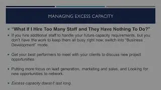 Managing Excess Capacity
