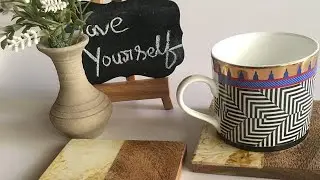 Beautifully Handcrafted Wood and Antique Finish Resin Coaster