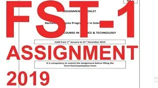 IGNOU FST-1 ASSIGNMENT 2019   DOWNLOAD NOW ( hindi and english)