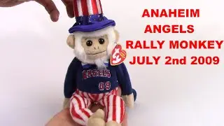 RALLY DOODLE DANDY TY Beanie Baby (Anaheim Angels Baseball Rally Monkey) Review info -BBToyStore.com