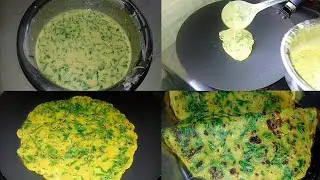 बिना आटा गुथे झटपट बनाए पालक पराठा घरपर How to make Palak Paratha Recipe liquid dough Paratha Recipe