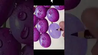 Unbelievable Art! Purple Grapes Drawing That Looks Like the Original 🍇✨