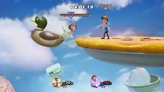 Nickelodeon All-Star Brawl Hugh vs Nigel (Duck, Duck, Pie!) 👨